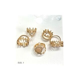Forever 21 Gold Ring Set of 11 Rings